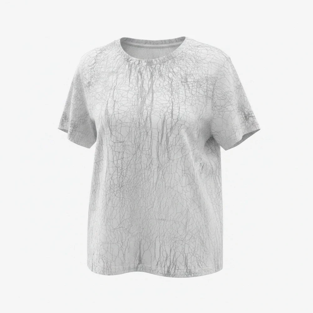 Lululemon All Yours Short Sleeve T-Shirt Thread Dye White Black Womens Size 4